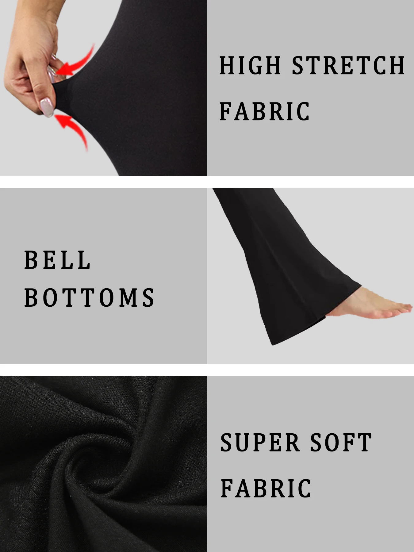 Womens Super Soft High Waisted Flare Leggings Image 4