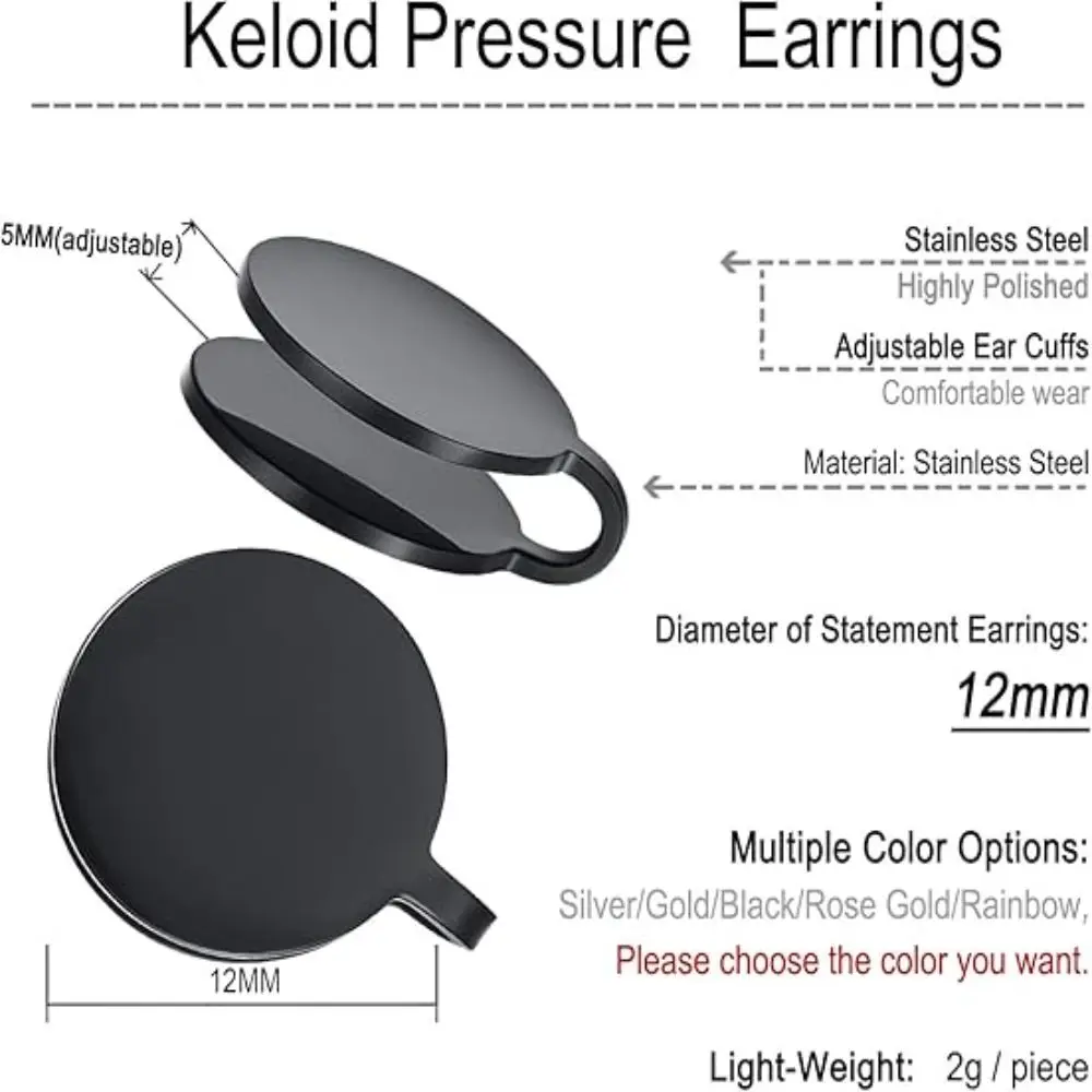Ear Clip Earrings New Keloid Pressure Acupressure Clip on Compression for Swelling Spiral Non-pierced
