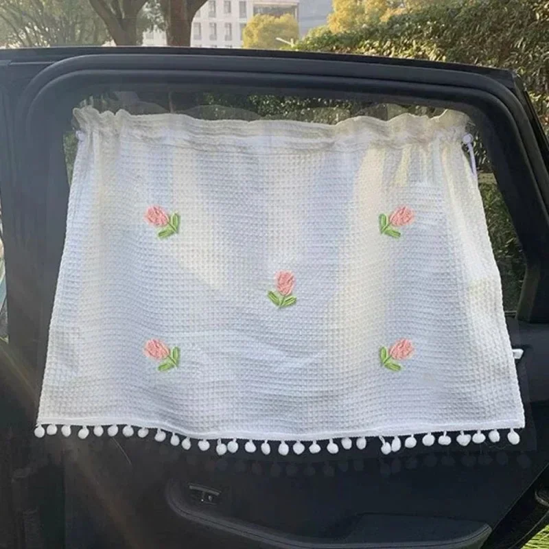 Suction cup Curtain In The Car Window Sunshade Cover Cartoon Universal Side Window Sunshade UV Protection For Kid Baby Children 4