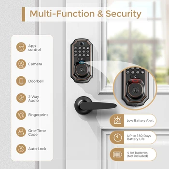 Smart Lock with Camera & Doorbell 5-in-1 Keyless Entry 2