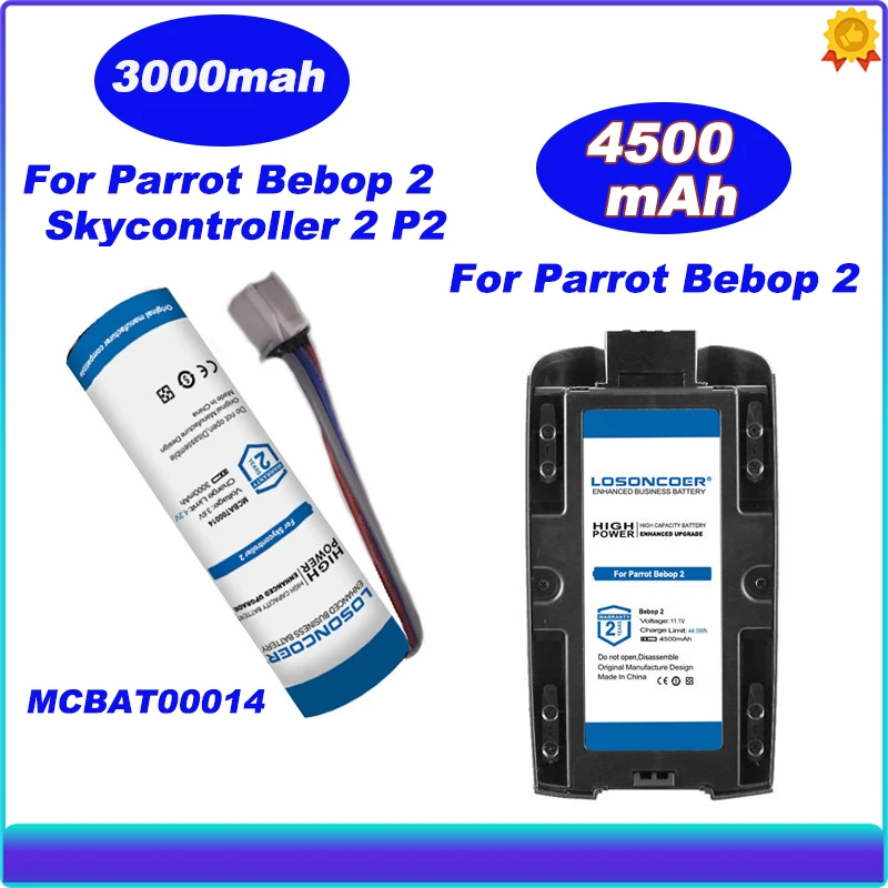 

4500mah-3000mAh For Parrot Bebop 2 Drone Battery For Parrot Bebop 2 Skycontroller 2 P2 MCBAT00014 Controller Battery