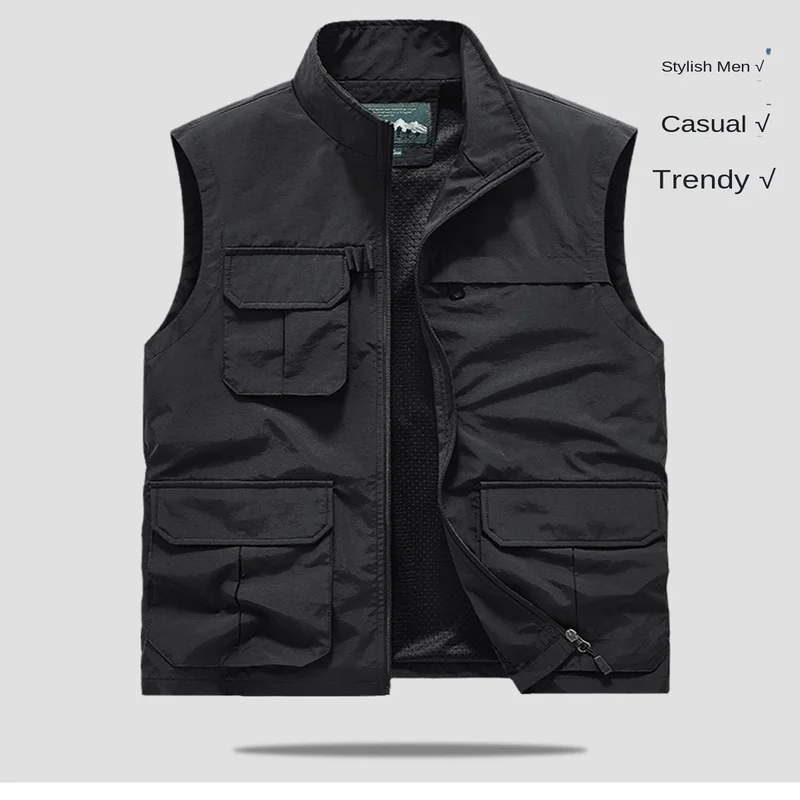 Men Clothing Spring Tactical Military Vest Men's Free Shipping Denim Big Size Clothes Hunting Multi-pocket Summer Man Waistcoat