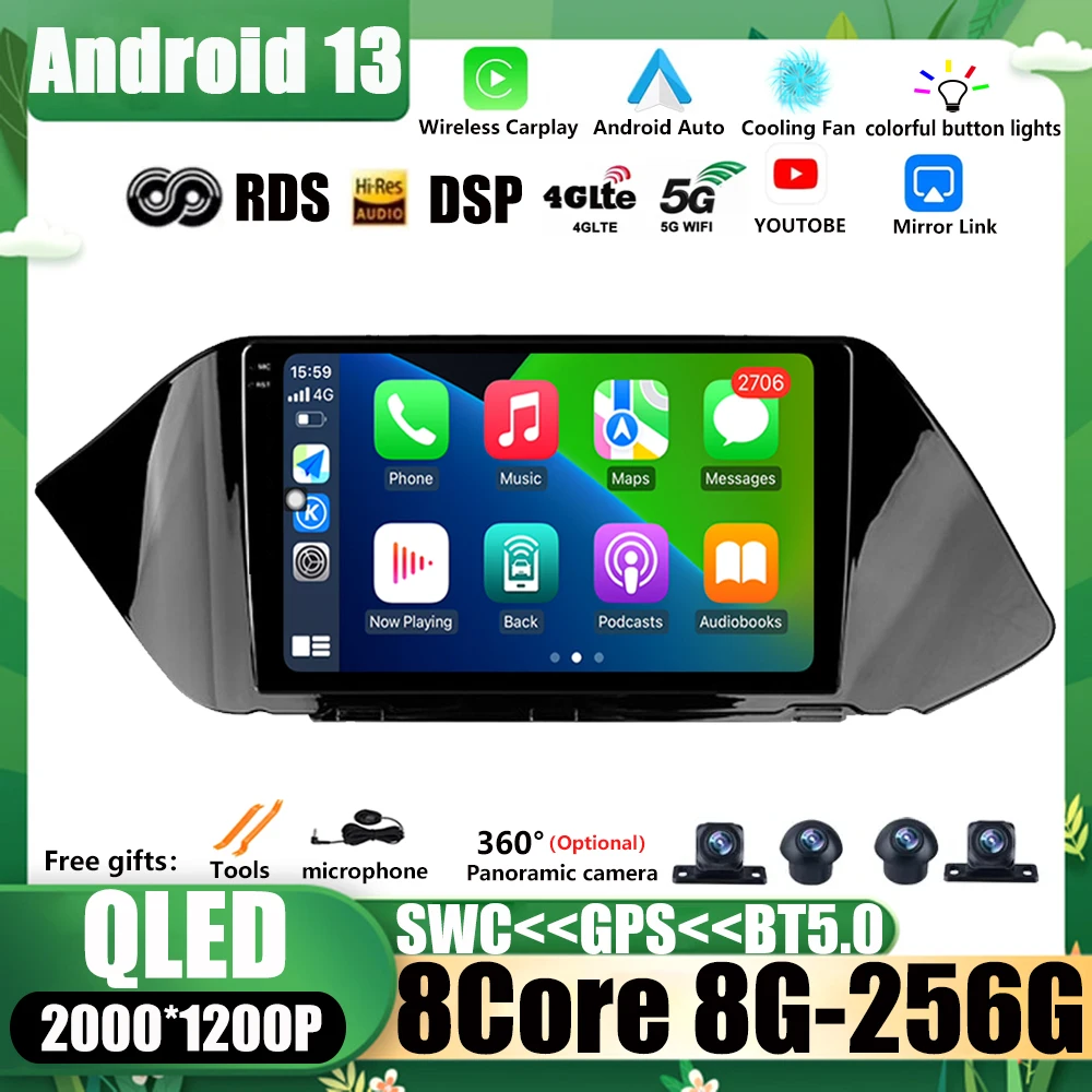 

Автомобильная Мультимедийная система, мультимедийная система на Android 13, 9 дюймов, для Hyundai Sonata DN8, 2019-2020, DSP, Android