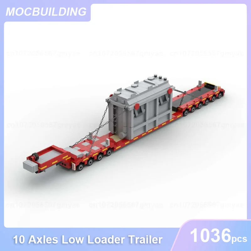 로우베드 중량 운송 트레일러 마모엣 모델 MOC 블록 DIY 조립 브릭스 운송 시리즈 교육용 장난감 선물