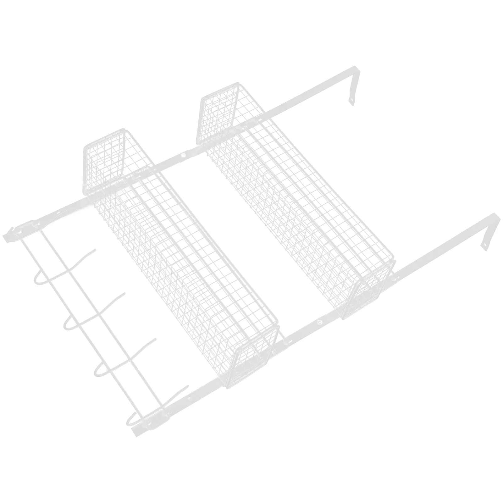 

Iron Multi-layer Hanging Basket Wall Storage Hooks Vegetable Side Cabinet Rack Baskets Holder Wire Sundries Bathroom