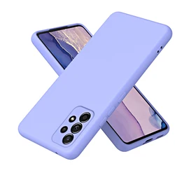 Elegant Soft Silicone Phone Cover - Premium Protection and Style - A34 5G (Light purple)