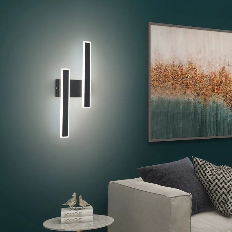 

Modern Led Wall Lamp Nordic Creative Gold/Black Living Room Bedroom Bedside Wall Sconce Light Corridor Indoor Lighting Fixtures