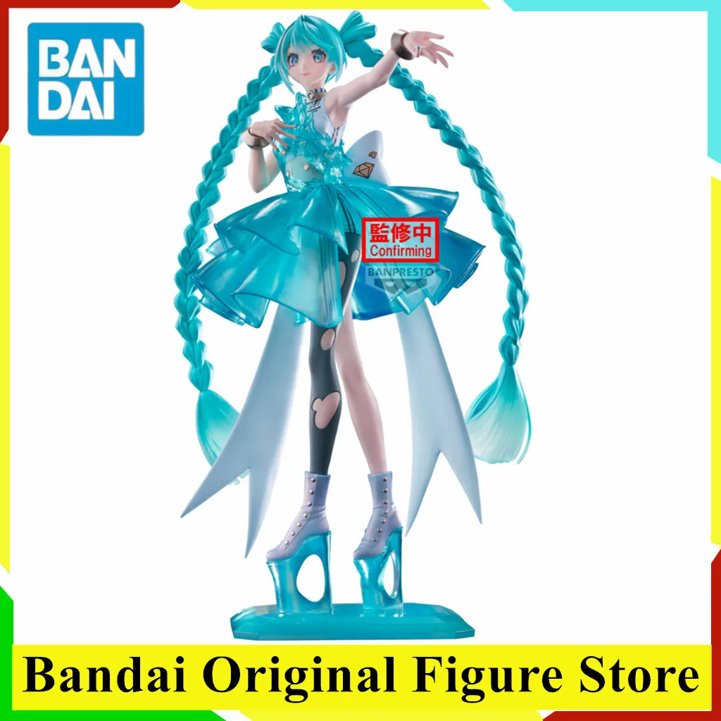 Original BANPRESTO EVOLVE Clearluxe Emerald Gem Hatsune Miku Anime