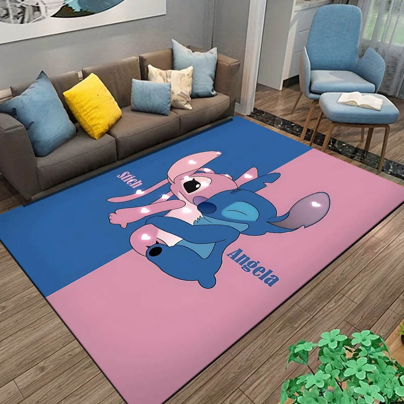 Disney Pattern Stitch Lilo Carpets Bedroom Play Mats Rug Bedroom Decor Carpet Livingroom Rug Crawl Mat Christmas Gift Hogar