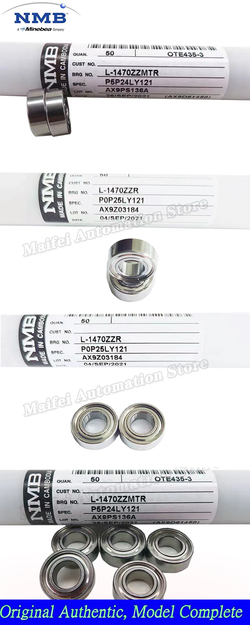 20 stücke/50 stücke/100 stücke original nmb L-1470ZZ lager 7*14*5mm minebea Hoch geschwindigkeit lager 687zz Rillen kugellager 7x14x5mm – Detail 1