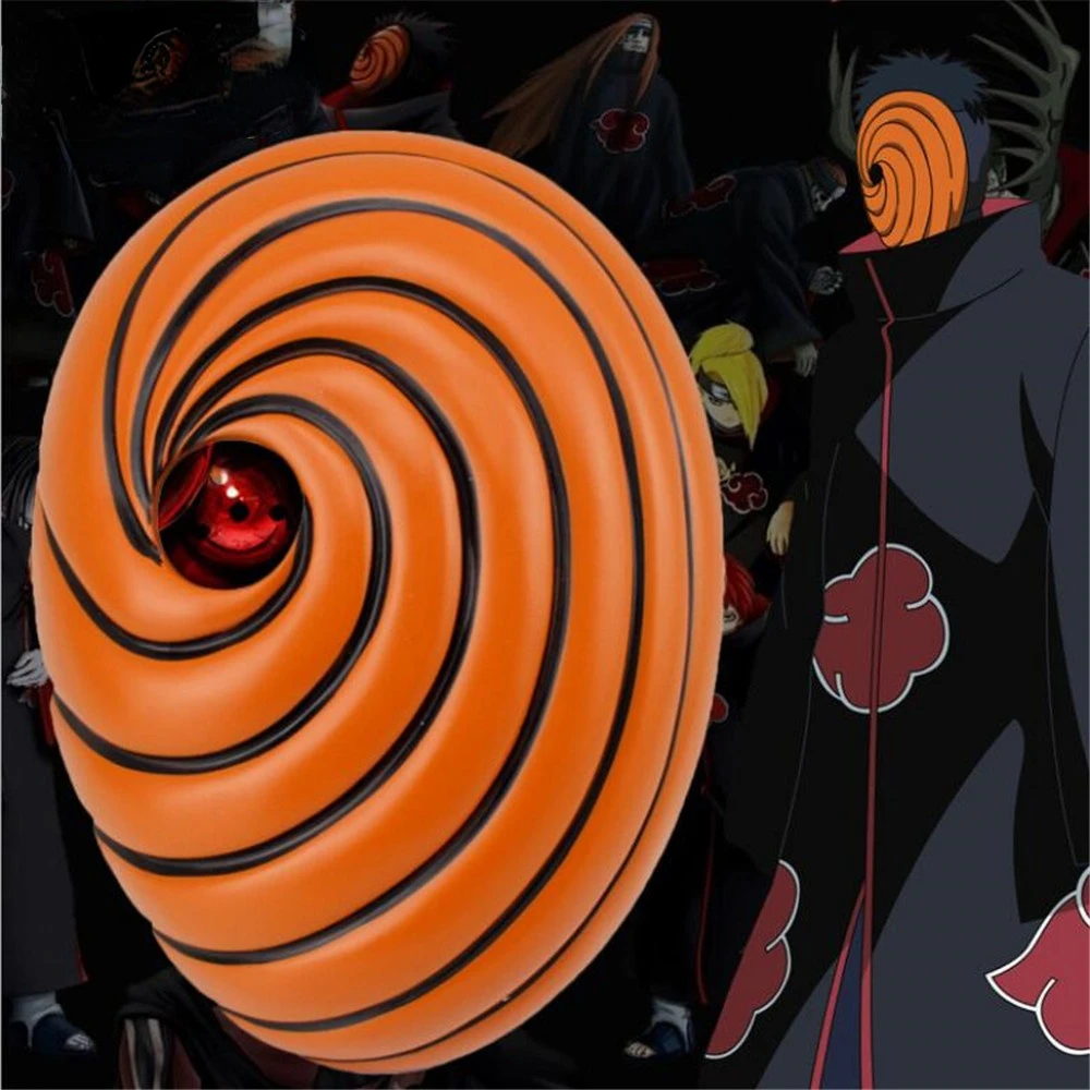 Creative Japan Cartoons Máscara Cosplay Tobi Obito Akatsuki Ninja Madara Uchiha  Máscara Facial Full Face Resin Festa Cosplay Máscara