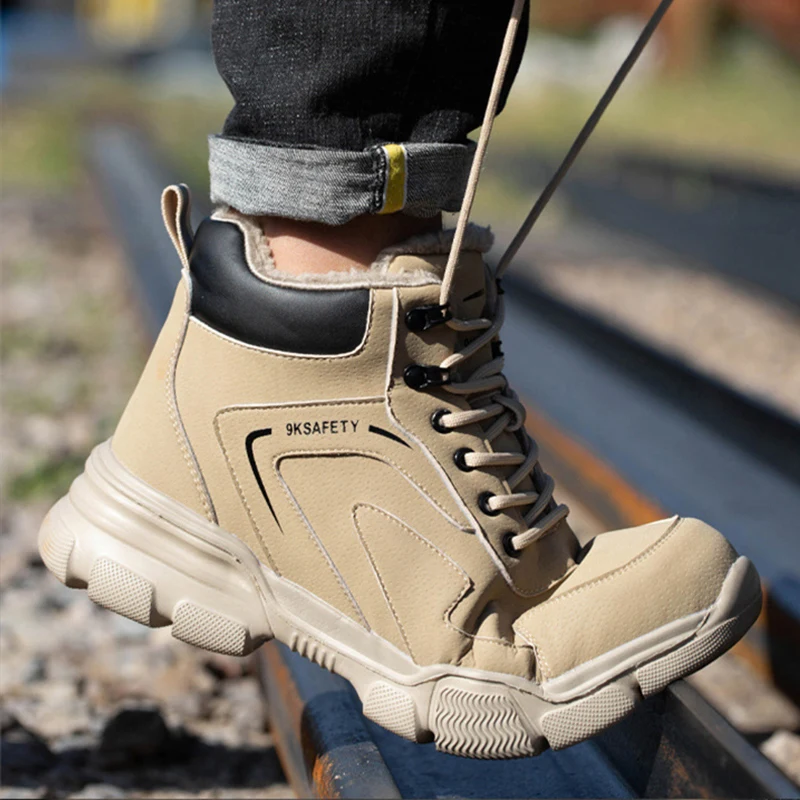 Waterproof Work Boots for Men Women Steel Toe Boots Lightweight Indestructible Slip Resistant Construction Safety Boots - 6
