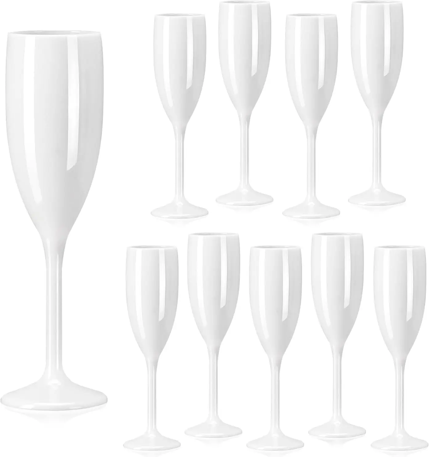Champagne Flute Acrylic Champagne Glasses Wedding Toasting Flute Goblet Plastic Reusable Unbreakable Cups fo
