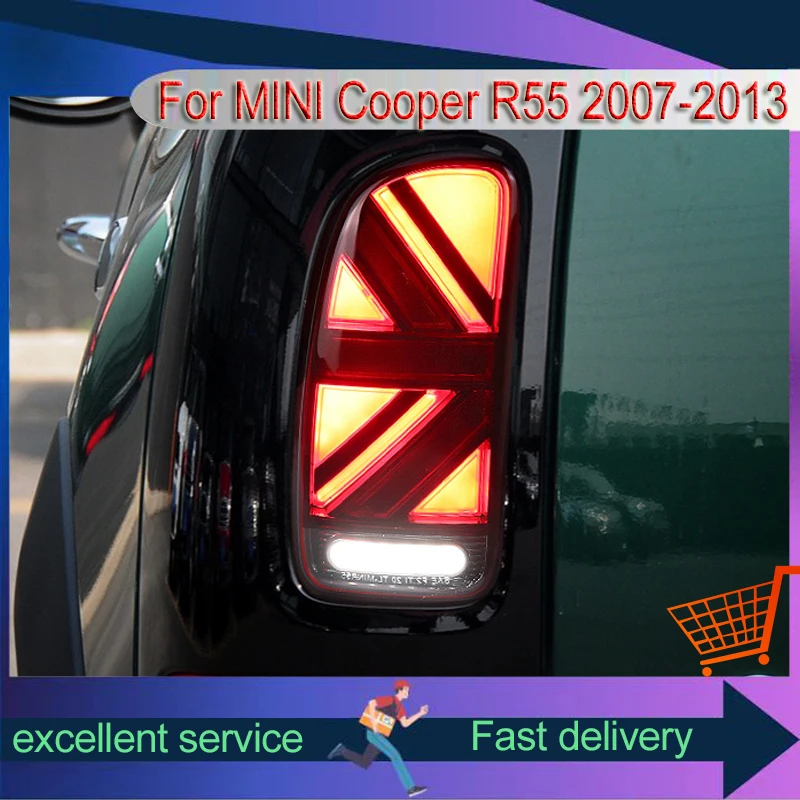 Auto Taillight For BMW MINI Cooper R55 2007-2013 Modification Mizi Flag LED DRL Turn Signal Light Car Accessories Assembly