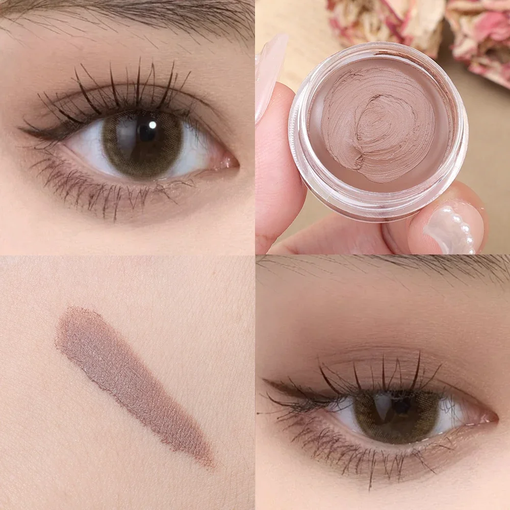 Matte Nude Brown Eyeshadow Cream Waterproof Matte Smooth Eye Shadow Pigment Monocromatico Long Lasting Peach Pink Eye Shadow Makeup