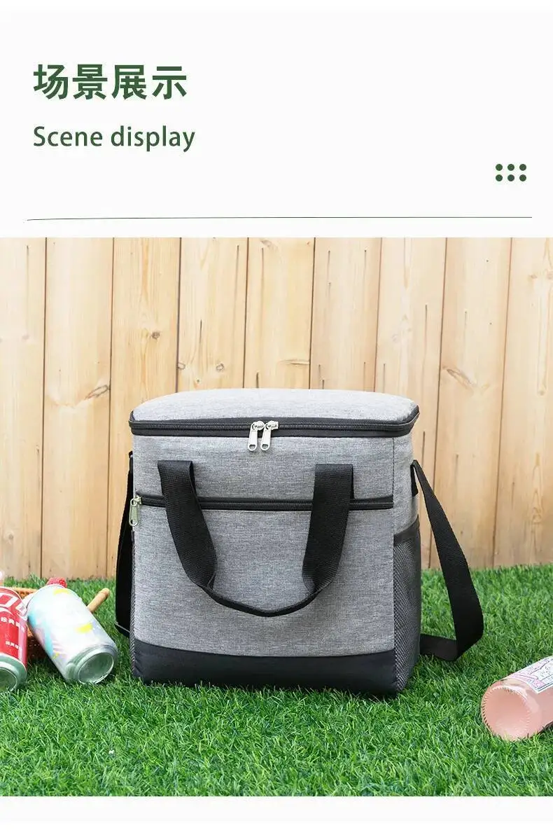 Handgehaltene, schmutzabweisende Isolationstasche zum Frischhalten von Lebensmitteln, 2026, im Angebot, 15 l, große Kapazität, warme Lunchtasche für Damen – Detail 5