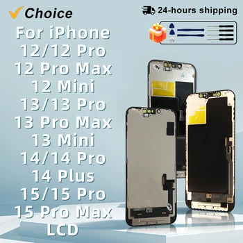 NEW AAA+ OLED For iPhone 12 13 14 Display 3D Touch Screen Digitizer For 12 Mini 13 Pro 14 Pro 15 Pro Max LCD Replacement Parts