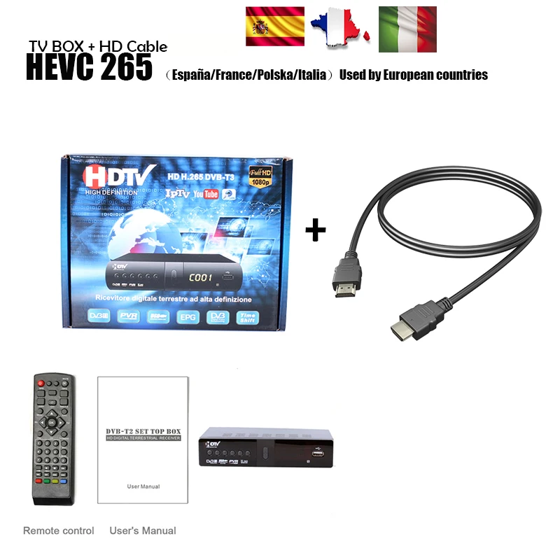 TDT-T2 SPARK receiver-recorder with USB 2.0 HDMI DVB-T2 FULL HD remote  control - AliExpress