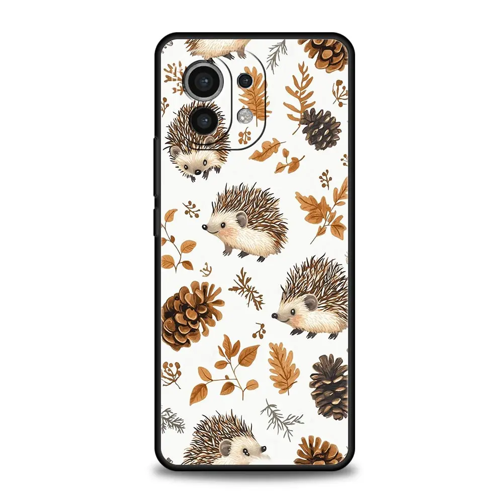 Adorable Hedgehog Illustrated Phone Case Cover