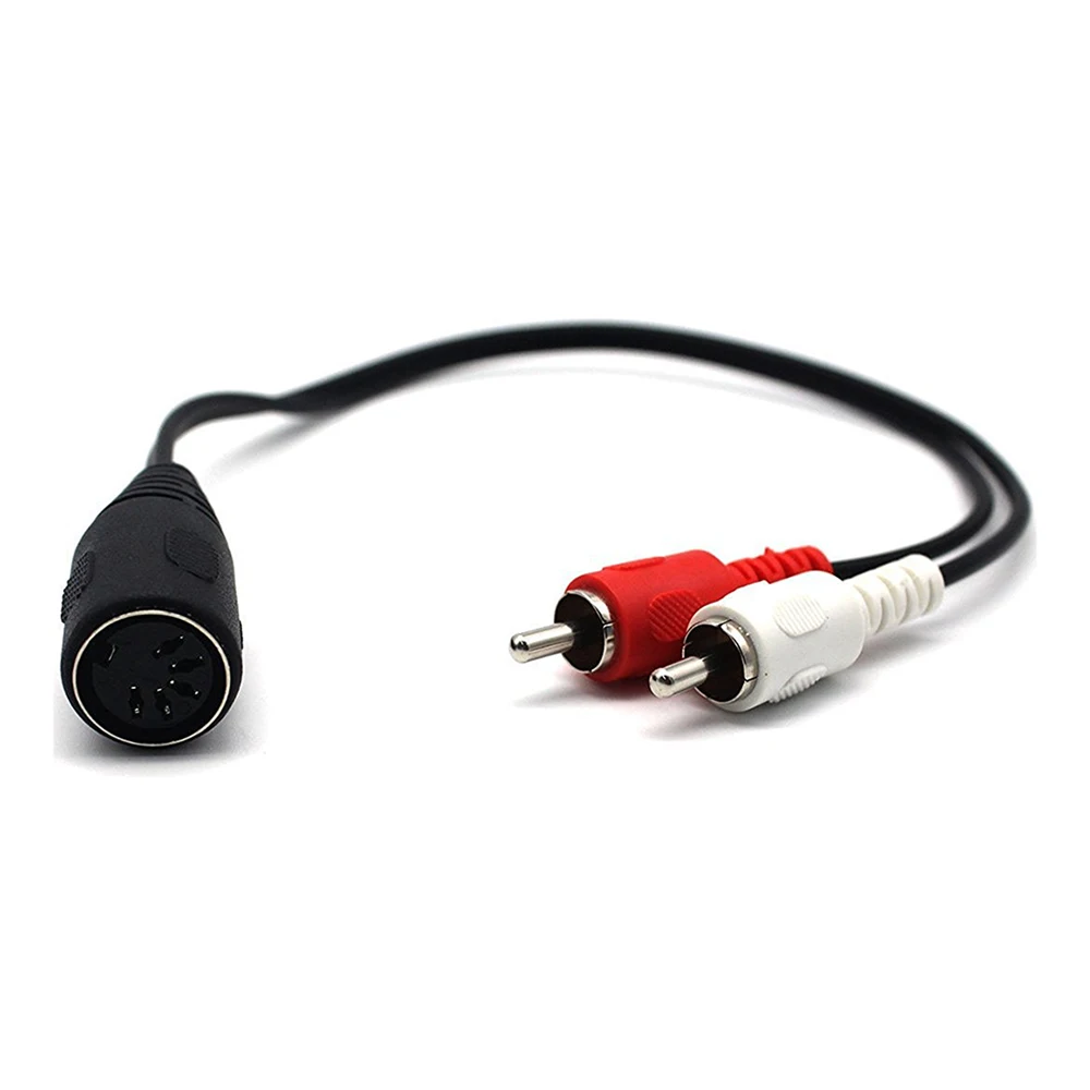 Cavo Adattatore Audio Da 0.5M 5Pin Din Femmina A 2 Rca Maschio Lotus Plug Per Sistemi Stereo Bang & Olufsen, Naim, Quad