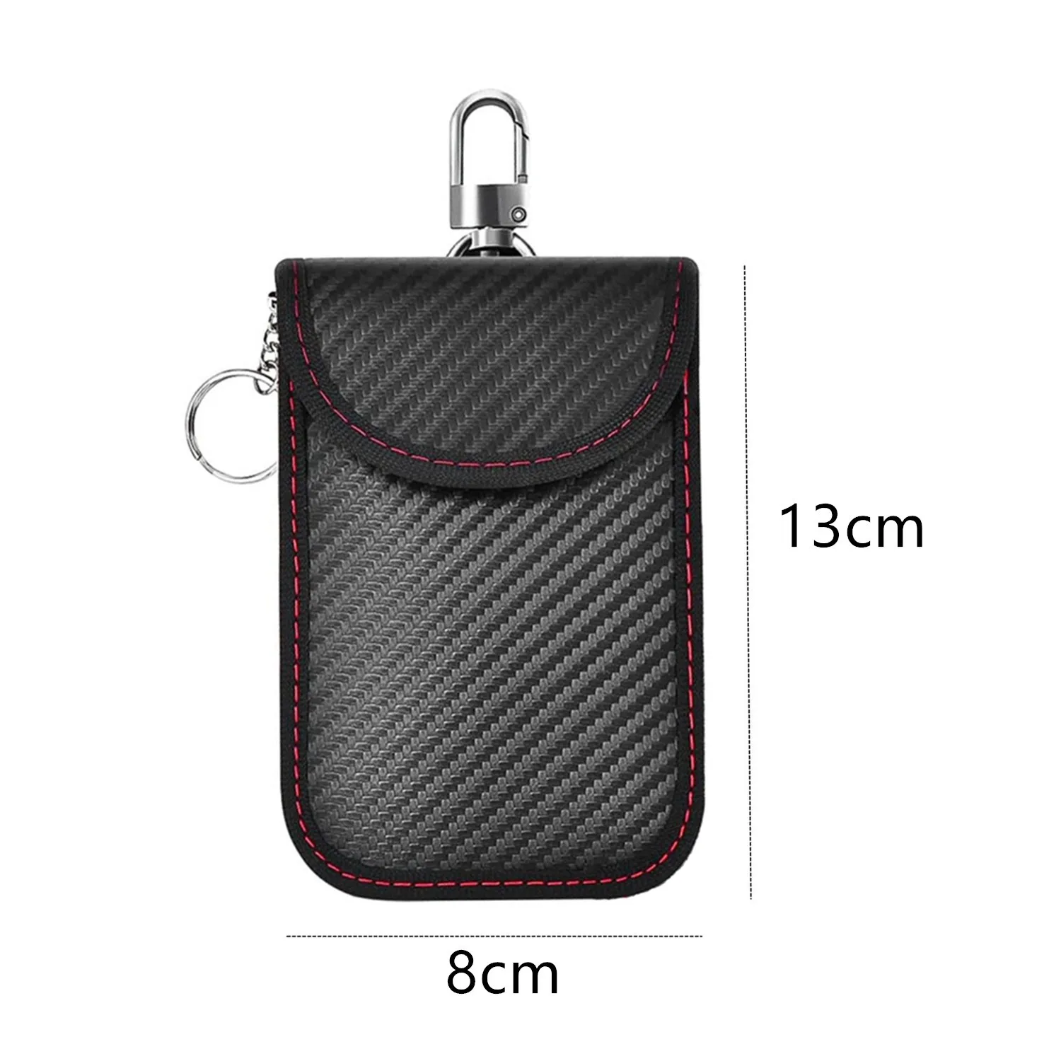 Carbon Fiber RFID Shielding Faraday Key Pouch - Anti-Theft, Anti-Induction, Neutral Style