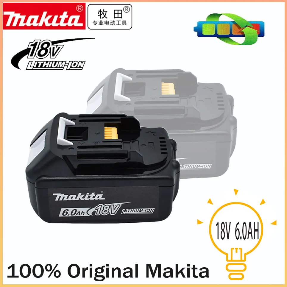 

Original 18V 6000mAh Makita Power Tools Replacement Accessories BL1860 BL1850 BL1830B BL1815 Li-ion Rechargeable batteries Pack