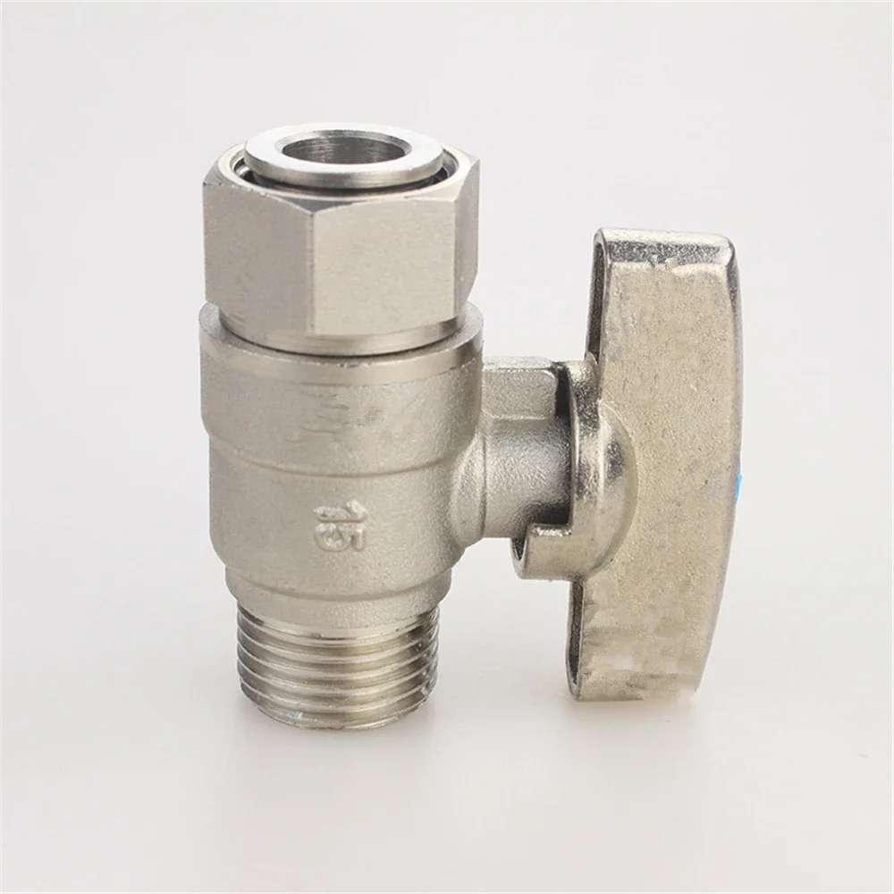 Full Copper Thickened Inner And Outer Wire Live Joint Short Handle Inner And Outer Thread Fully Open Copper Ball Core Ball Valve