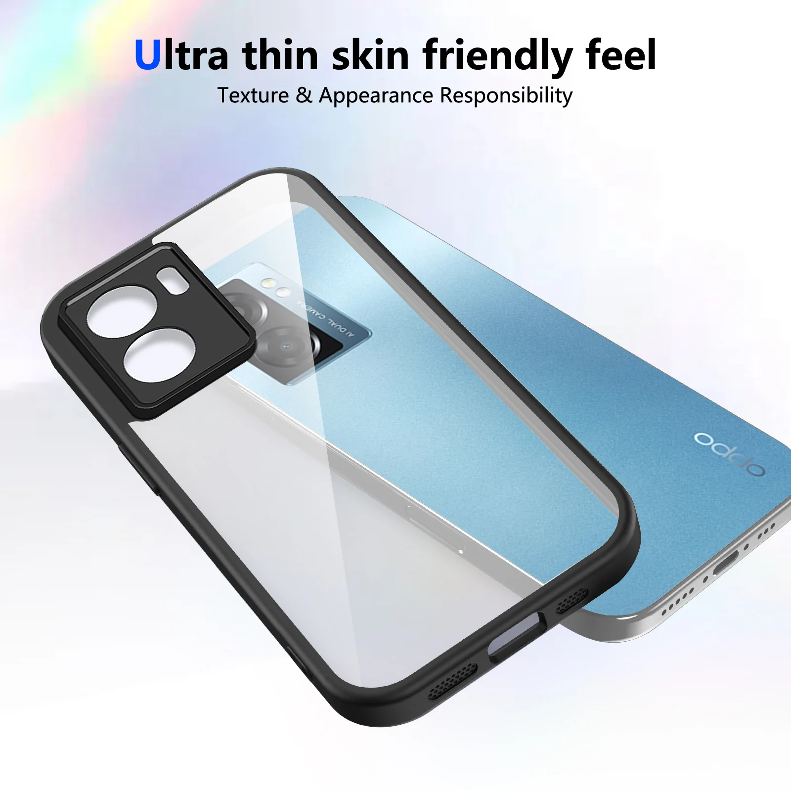 Enhanced Protective Clear Matte Silicone Bumper Phone Case with Hard Back Cover