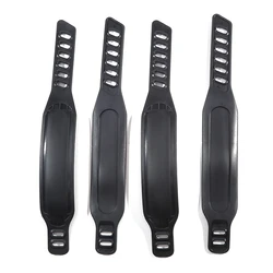 Set of 4 Adjustable Exercise Bike Pedal Straps (Black)