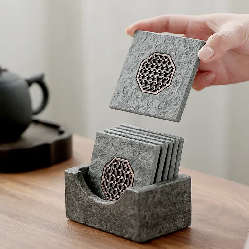 

Cushion Cup Gold Insulation Cup Holder Stone Holder Ceremony Kung Tea Black Cushion Tea Tea Thermal Creative Stone Tea Cup Fu