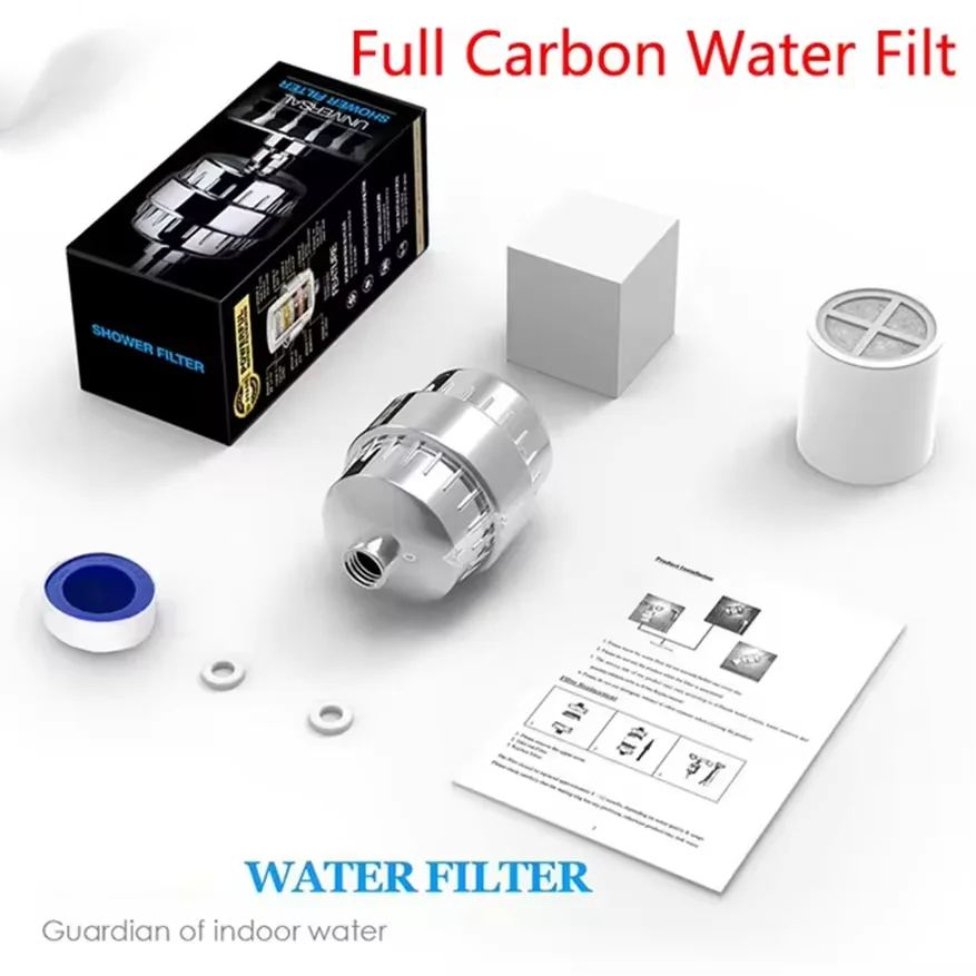 High Output Shower Water Filter - Removes Heavy Metals, Chlorine, and Fluoride