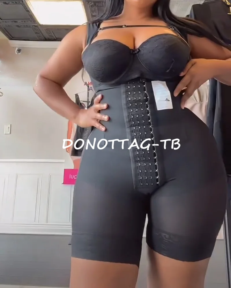 Backless Shapewear With 3 Hooks High Compression Women Open Bust Body Shaper Bodysuit For a Sexy Look Fajas Colombianas