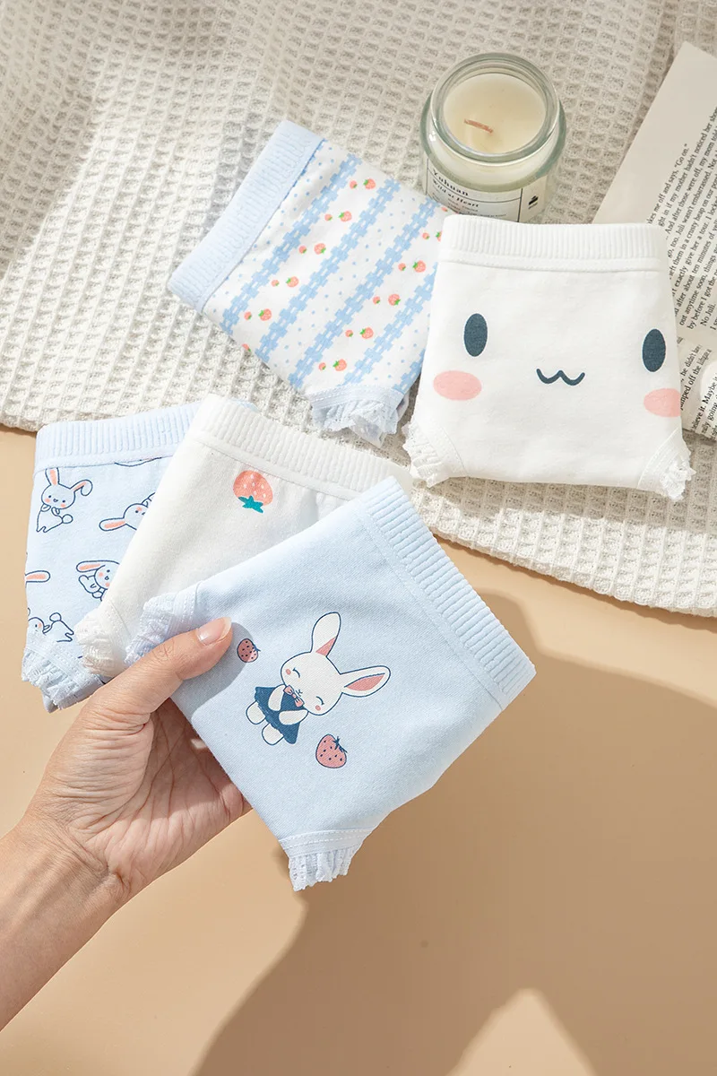 Cotton Strawberry Cute Rabbit Women's Panties Image 18