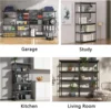 Garage Storage Shelves, 72'' Heavy Duty Metal Utility Rack with Adjustable 5 Tier Shelving for Warehouse Basement Kitchen Living 6