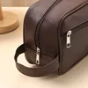 Men Travel Cosmetic Bag Zipper Makeup Bags PU Leather Travel toiletry bag Cosmetics Organizer Storage Pouch Large Capacity New 3