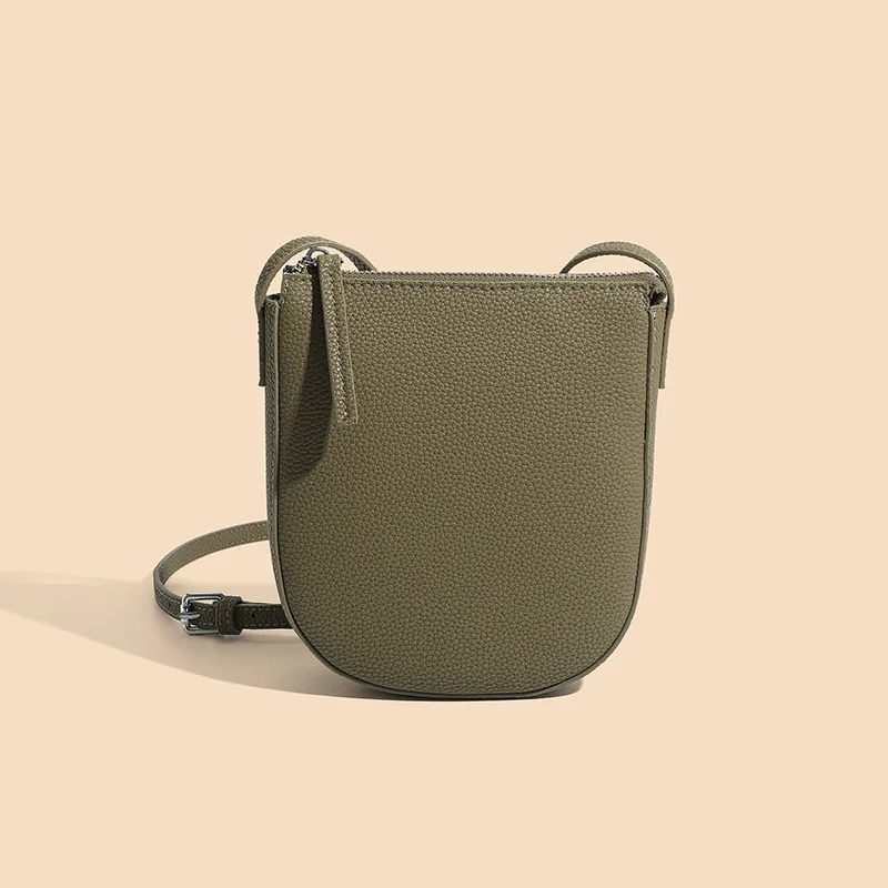 Cowhide Women's Small Shoulder Bag 2023 New Fashion Ladies Large Capacity Popular Commuter Purse Crossbody Mobile Phone Bag