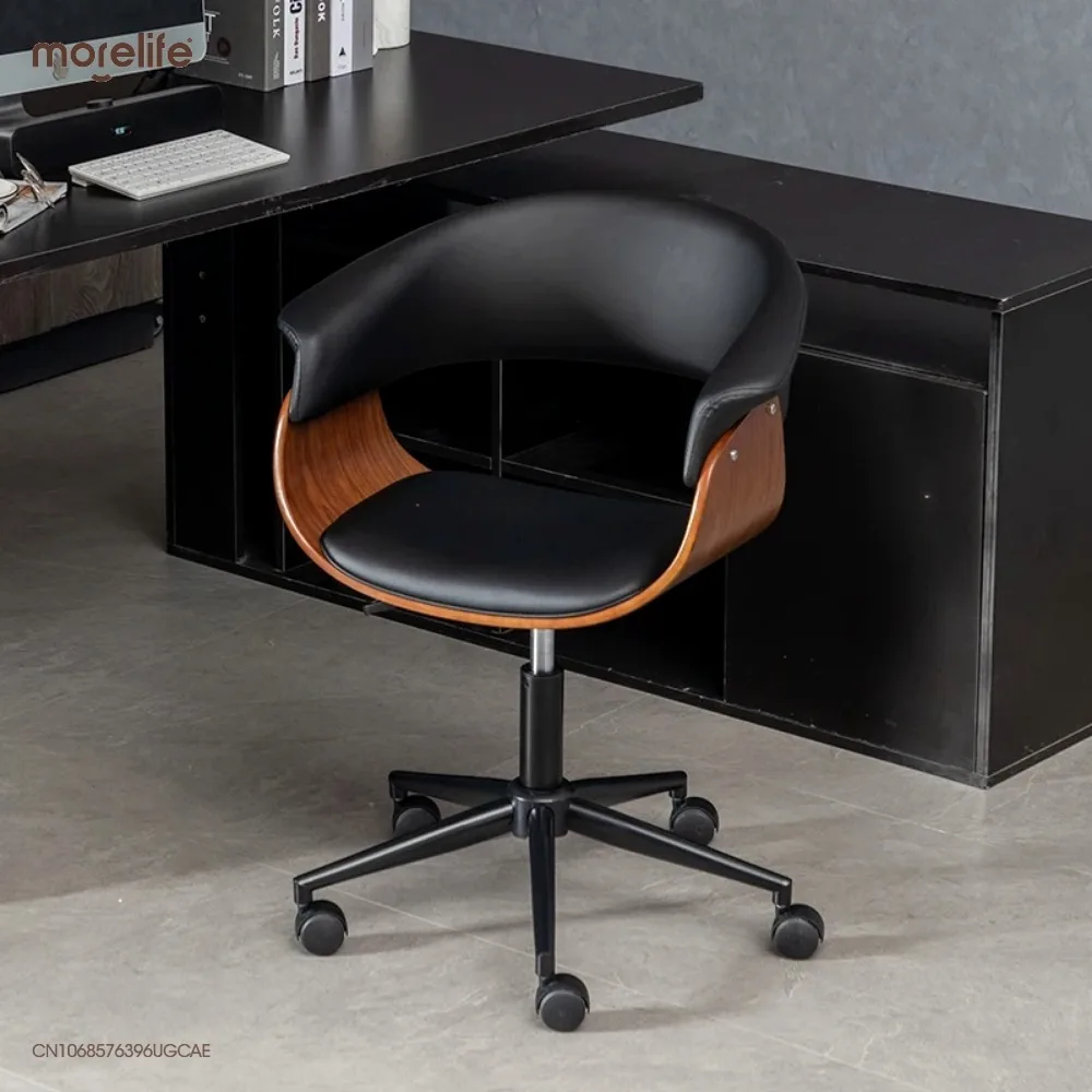 Nordic Luxury Solid Wood Gaming Chair Office Furniture Office Chairs Leather Multi-function Swivel Chair Lifting Computer Chairs