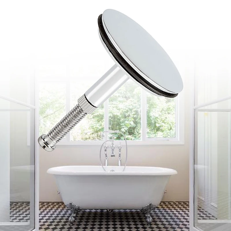 43mm Bathtub Drain Stopper Bathroom Bath Tub Sink Waste Pop-Up Plug Easy To Use and Install for Most Sinks Bath Tubs