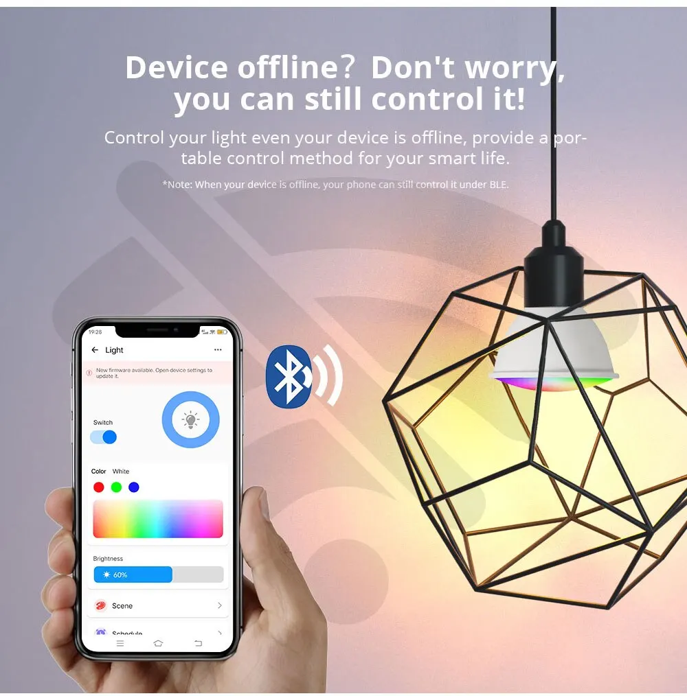 GU10 WiFi Smart LED Bulb RGB CW White 5W Dimmable Lamps EWelink APP Control Ligh