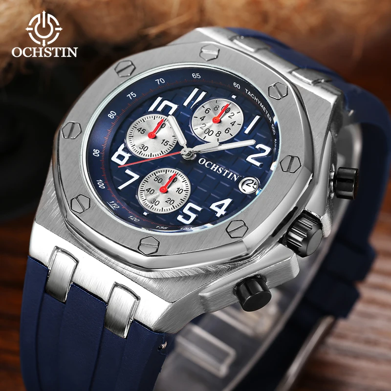 OCHSTIN Sports Trend Hot Pilot Series 2024 Men's Quartz Watch Wristwatch Multifunction Quartz Movement