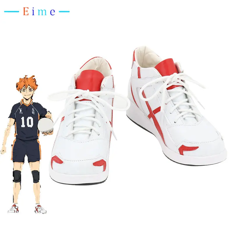 

Hinata Shoyo Cosplay Shoes Anime Haikyuu Cosplay Props PU Leather Shoes Halloween Carnival Boots Custom Made