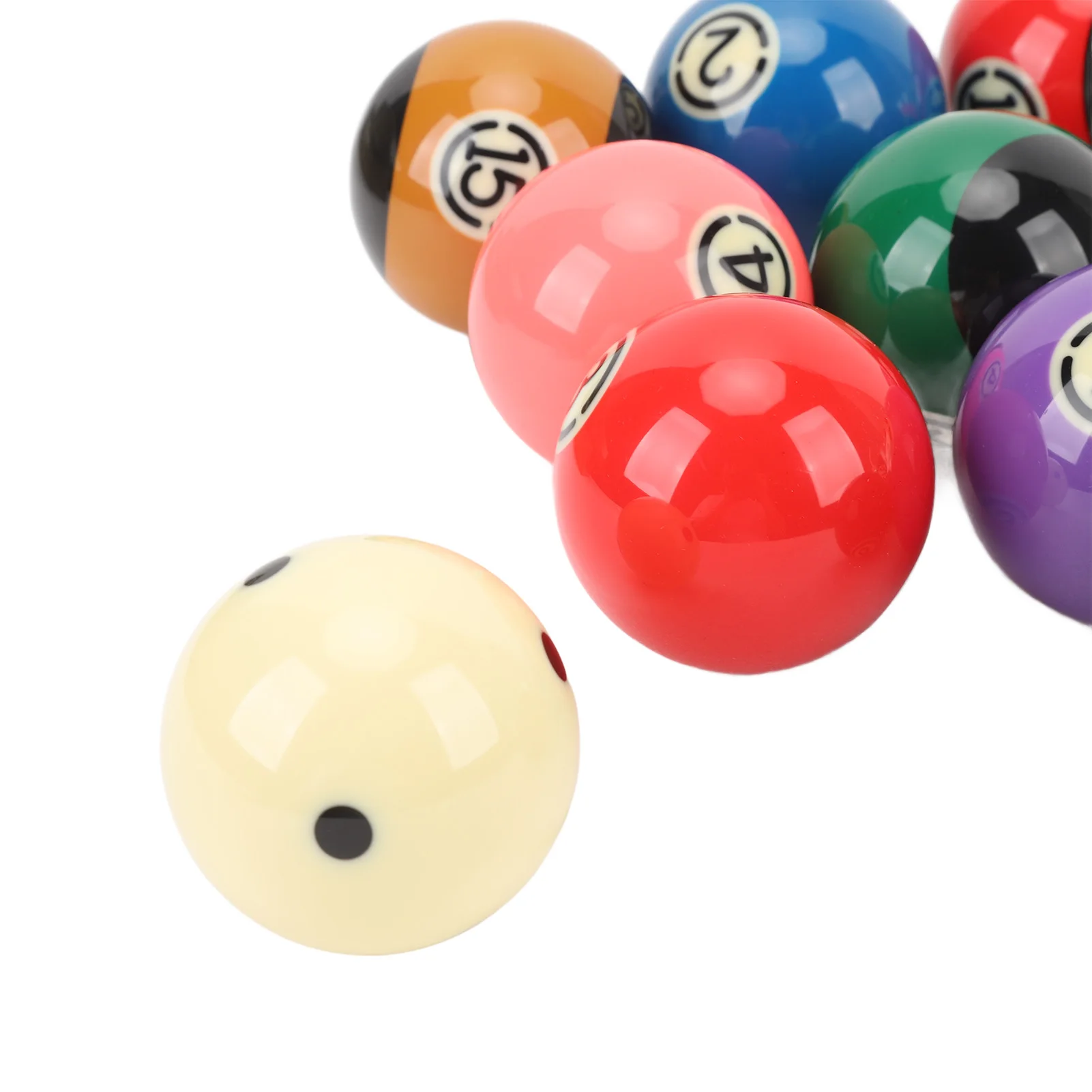2.25inch Billiard Balls Resin High Friction Resistance Professional TV Style Pool Balls Set for Tournament Practice