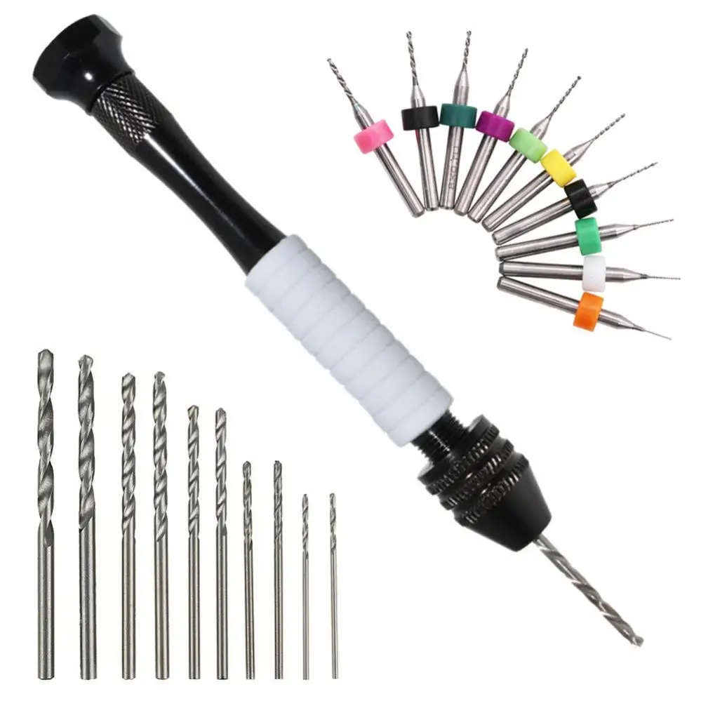 

21pcs/lot Pin Vise Hand Drill Set Manual Craft Rotary Tools for Jewelry Making / Craft Carving with Twist Drills,PCB Mini Drills