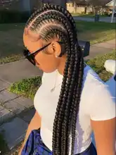  36 Inches Full Lace Box Braided Wig Cornrow Braids Lace Wigs Synthetic 360 Knotless Box Braids Lace Front Wigs for Black Women 