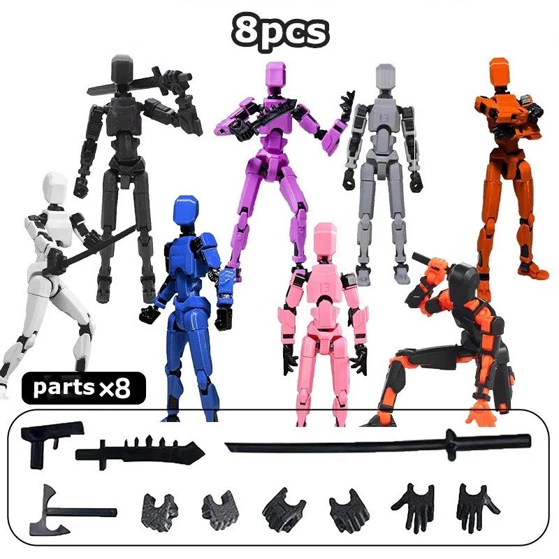 Dynamic Shapeshift Robot 3D Mannequin and Dog Figures Toy Set