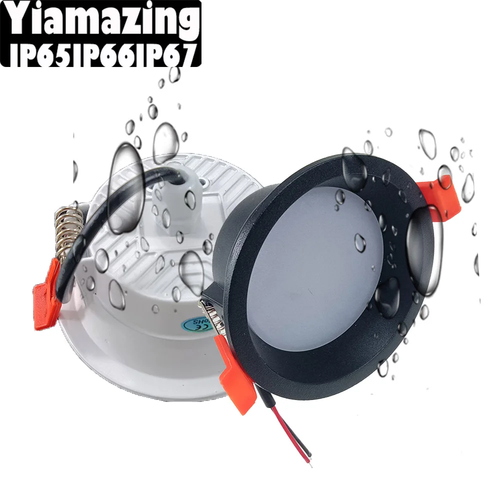 Anti Glare 220V IP65 IP66 Outdoor Waterproof LED Downlight Dimmable 5W 7W 9W 12W 15W IP67 Kitchen Toilet Ceiling Lamp Spot Light