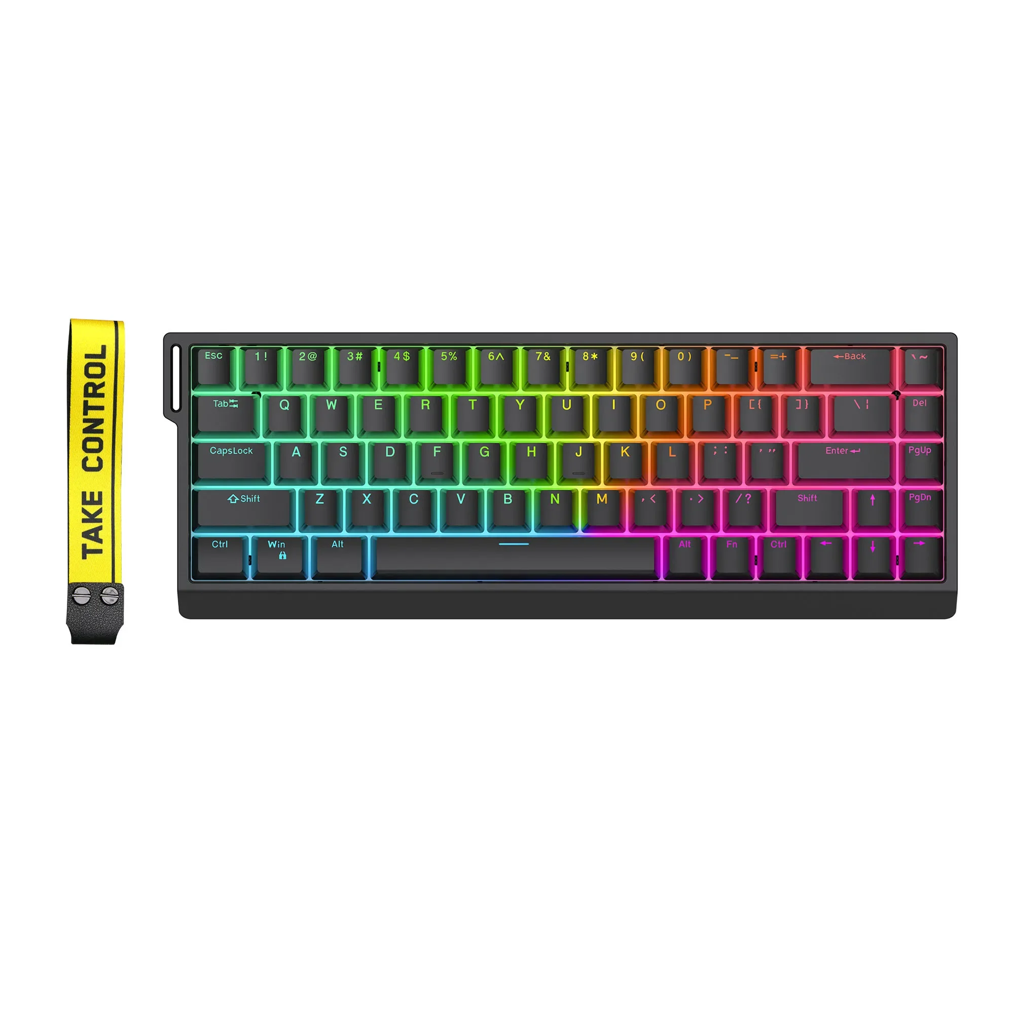 Zuoya he65 mini teclado mecânico com fio para jogos, interruptor
