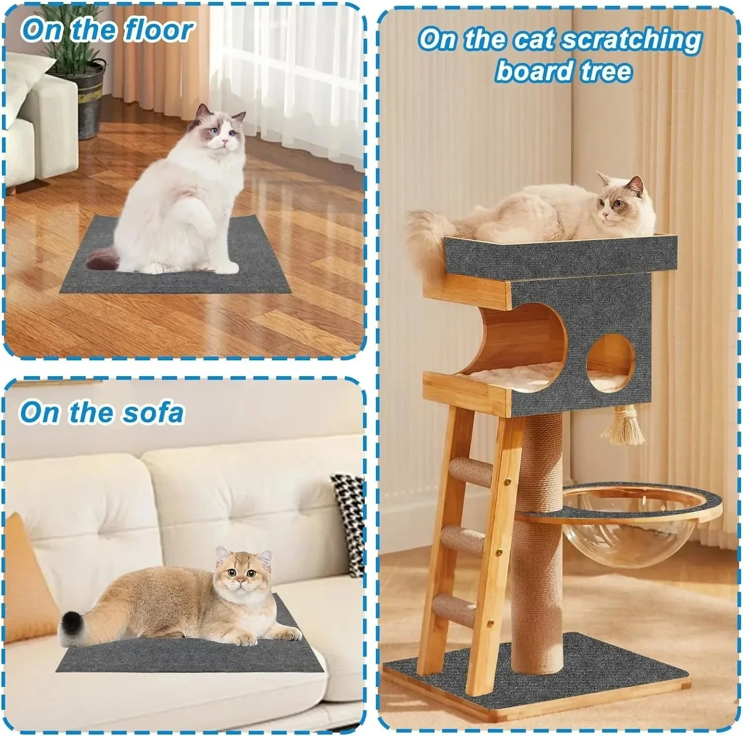 Accessories for Cats Scratching Mat Cats Tree Sofa Tape Self Adhesive Carpet Pet Products Tower Scratcher Post Scraper Supplies