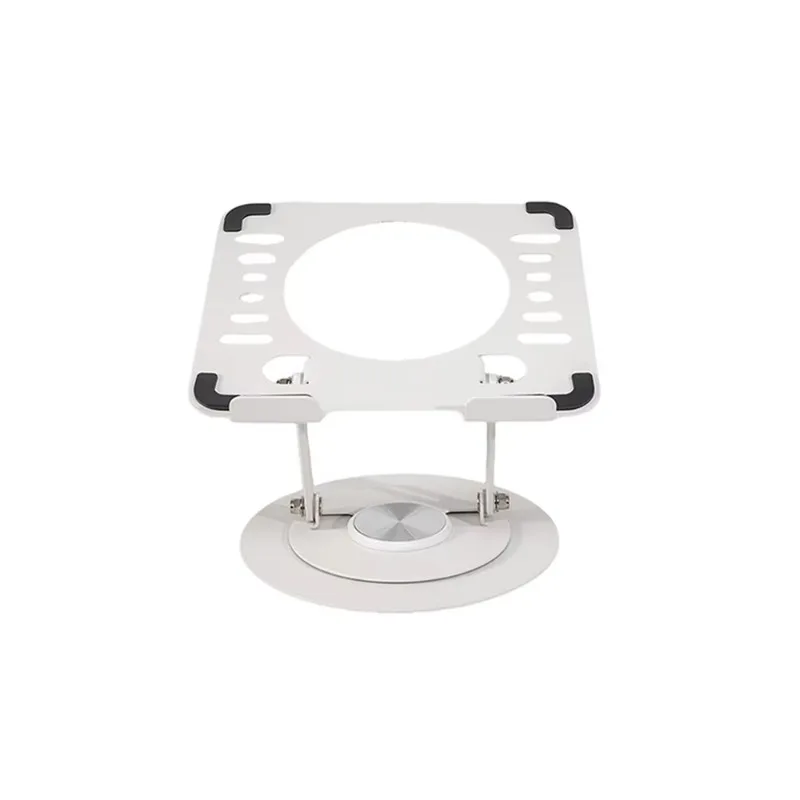 새로운 사무용품 도매 리프트 조절식 지지대 CNC 회전 스틸 실리콘 노트북 스탠드 미끄럼 방지 보호 패드 포함 중국산