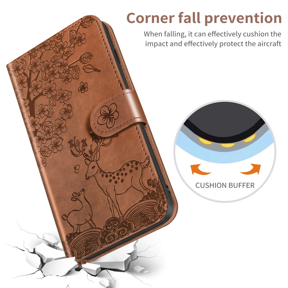 

Sika deer Book Flip Leather Case For Xiaomi 11 11T 11Lite Poco F3 X3 NFC Wallet Phone Cover